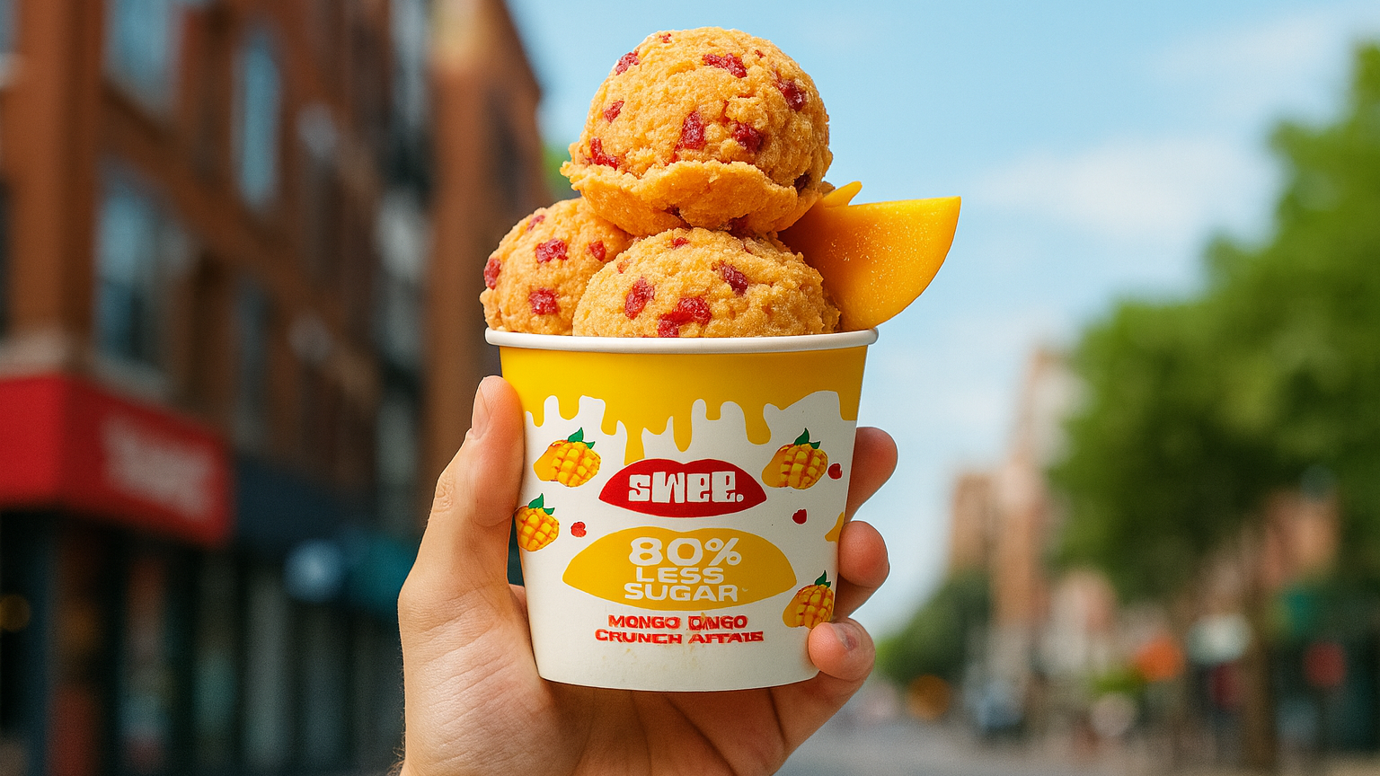 Copo Gelados Swee com sabor a manga